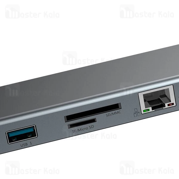 هاب و رم ریدر 10 پورت بیسوس Baseus Enjoyment 10 in 1 Multifunctional Docking Station Stand CATSX-F0G