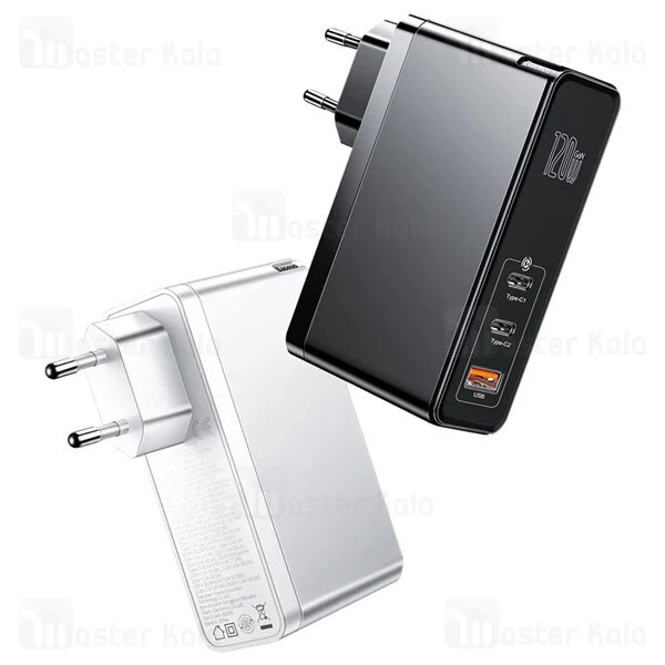 شارژر دیواری Baseus GaN2 Pro Quick Travel Charger C+C+A 120W EU CCGAN-J01