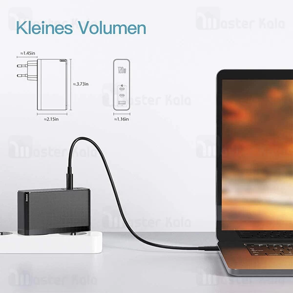 شارژر دیواری Baseus GaN2 Pro Quick Travel Charger C+C+A 120W EU CCGAN-J01