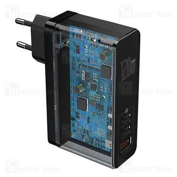 شارژر دیواری Baseus GaN2 Pro Quick Travel Charger C+C+A 120W EU CCGAN-J01