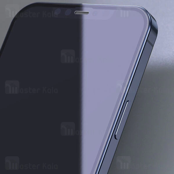 پک 2تایی محافظ صفحه شیشه ای تمام صفحه و ضد اشعه بیسوس Apple iPhone 12 Pro Max SGAPIPH67N-KB01