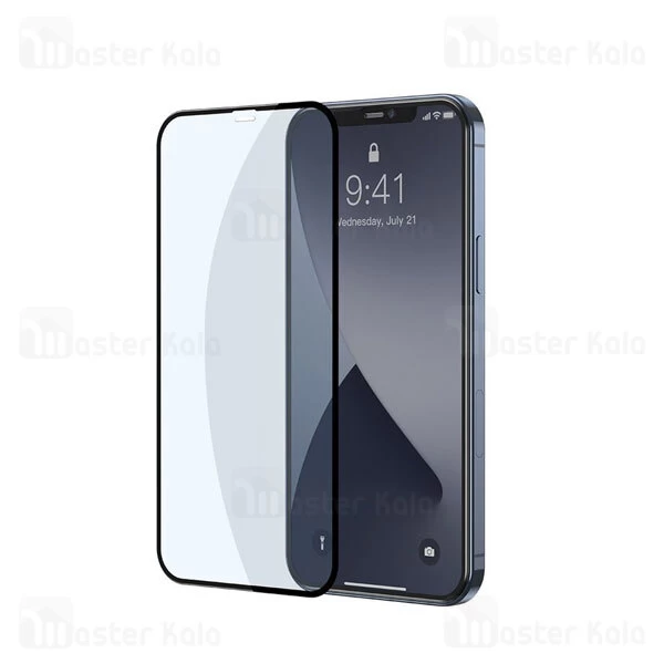 پک 2تایی محافظ صفحه شیشه ای تمام صفحه و ضد اشعه بیسوس Apple iPhone 12 Pro Max SGAPIPH67N-KB01