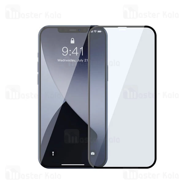 پک 2تایی محافظ صفحه شیشه ای تمام صفحه و ضد اشعه بیسوس Apple iPhone 12 Pro Max SGAPIPH67N-KB01
