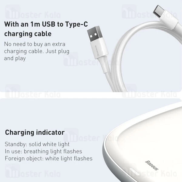 هولدر و شارژر وایرلس بیسوس Baseus Swan Magnetic Wireless Charger WXSW-01 فقط مناسب سری 12 اپل آیفون