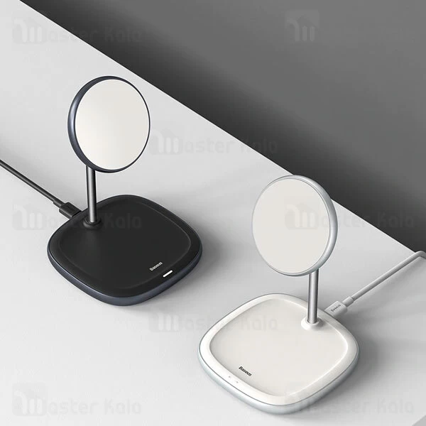 هولدر و شارژر وایرلس بیسوس Baseus Swan Magnetic Wireless Charger WXSW-01 فقط مناسب سری 12 اپل آیفون