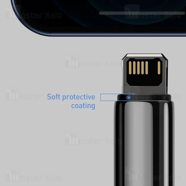 کابل لایتنینگ بیسوس Baseus Cafule Tungsten Gold iP Data Cable CALWJ-01 طول 1 متر و توان 2.4 آمپر