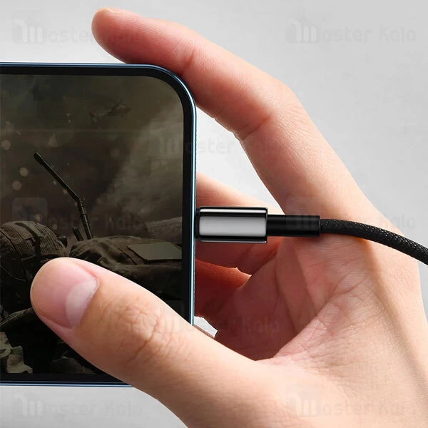 کابل لایتنینگ بیسوس Baseus Cafule Tungsten Gold iP Data Cable CALWJ-A01 طول 2 متر و توان 2.4 آمپر