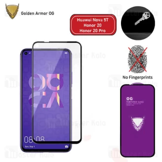 محافظ صفحه شیشه ای تمام صفحه تمام چسب OG هواوی Huawei Nova 5T / Honor 20 / 20 Pro OG 2.5D Glass