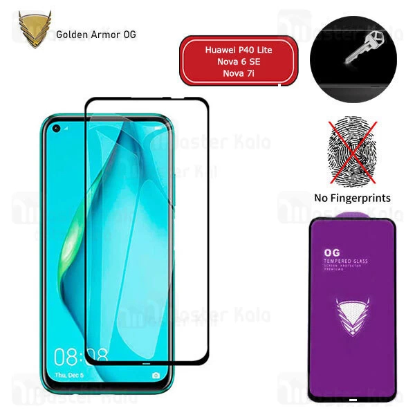 محافظ صفحه شیشه ای تمام صفحه تمام چسب OG هواوی Huawei P40 Lite / Nova 6 SE / Nova 7i OG 2.5D Glass