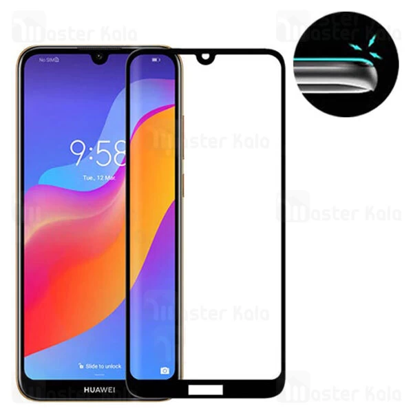 محافظ صفحه شیشه ای تمام صفحه تمام چسب هواوی Huawei Y7 Prime 2019 / Y7 2019 6D