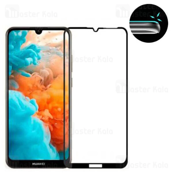 محافظ صفحه شیشه ای تمام صفحه تمام چسب هواوی Huawei Y7 Prime 2019 / Y7 2019 D+ Glass