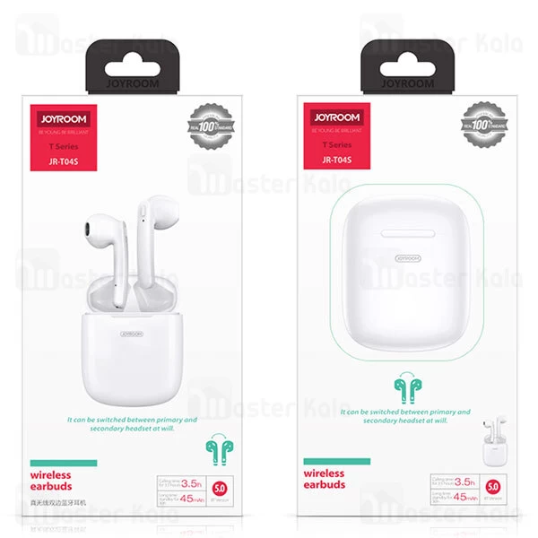 هندزفری بلوتوث دوگوش جویروم Joyroom JR-T04S TWS Bilateral Wireless Earbuds