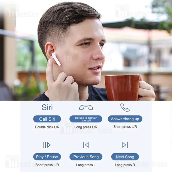 هندزفری بلوتوث دوگوش جویروم Joyroom JR-T04S TWS Bilateral Wireless Earbuds