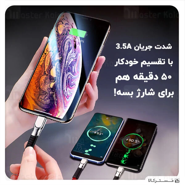 کابل سه سر Joyroom S-M419 Excellence Series Charging Data 1.3m 3A