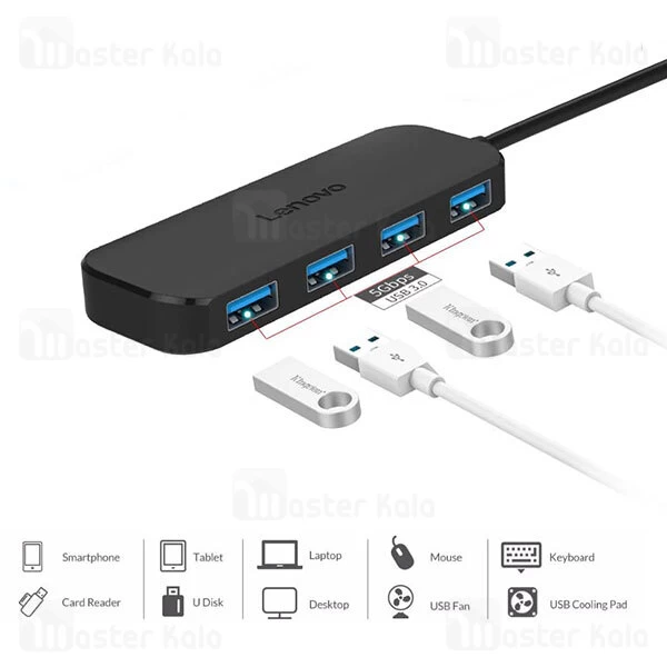 هاب Lenovo C611 5Ports USB3.0 Hub Splitter