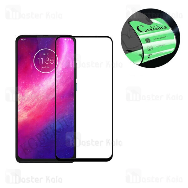 محافظ صفحه نانو سرامیک تمام صفحه و تمام چسب موتورولا Motorola One Hyper Glass