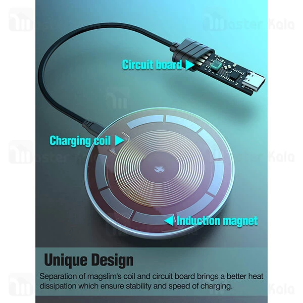 شارژر وایرلس نیلکین Nillkin MagSlim NKT06 Wireless Charger توان 15 وات مخصوص سری آیفون 12