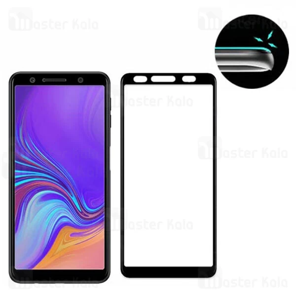 محافظ صفحه شیشه ای تمام صفحه تمام چسب سامسونگ Samsung Galaxy A7 2018 Mocol 6D Glass
