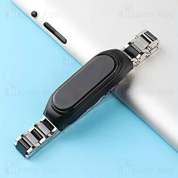 بند فلزی دستبند سلامتی شیائومی Xiaomi Mi Band 5 Stainless Steel Link Strap