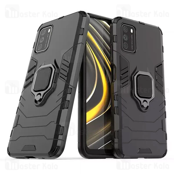 گارد ضد ضربه انگشتی شیائومی Xiaomi Poco M3 Black Panther KEYSION Shockproof Armor Ring