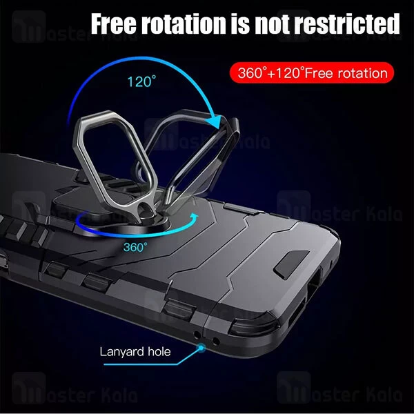 گارد ضد ضربه انگشتی شیائومی Xiaomi Poco M3 Black Panther KEYSION Shockproof Armor Ring