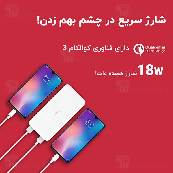 پاوربانک شیائومی ردمی Xiaomi Redmi PB200LZM 20000mAh 18W QC3