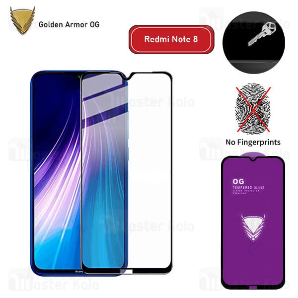 محافظ صفحه شیشه ای تمام صفحه تمام چسب OG شیائومی Xiaomi Redmi Note 8 OG 2.5D Glass
