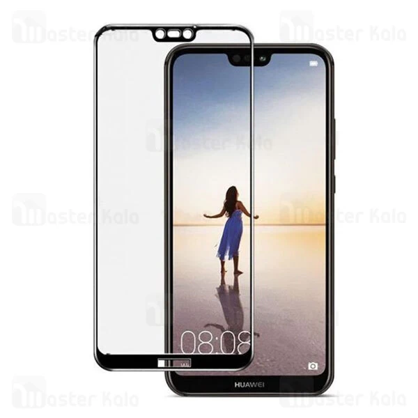 محافظ صفحه نمایش شیشه ای تمام صفحه و خمیده مارک تسلا تمام چسب مناسب Huawei P20 Lite / Nova 3e