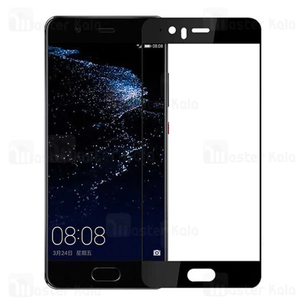 محافظ صفحه نمایش شیشه ای تمام صفحه و خمیده تمام چسب مناسب Huawei P10 Lite