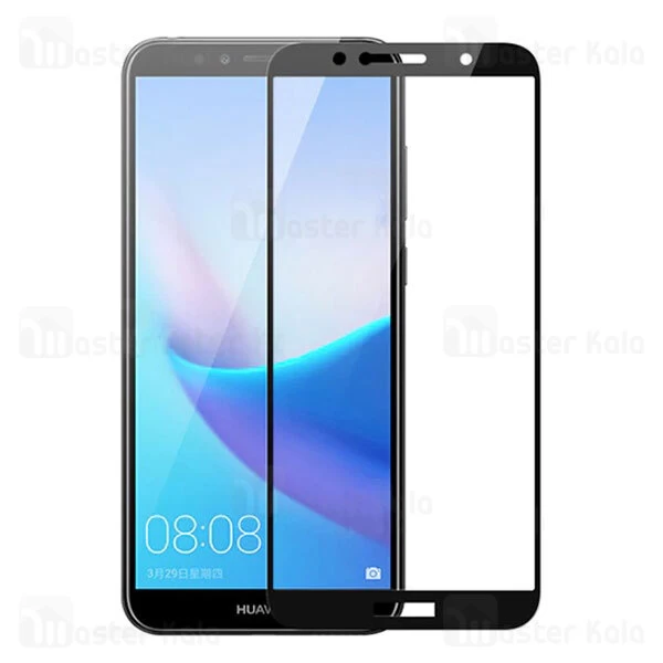 محافظ صفحه شیشه ای تمام صفحه تمام چسب Huawei Y6 Prime 2018