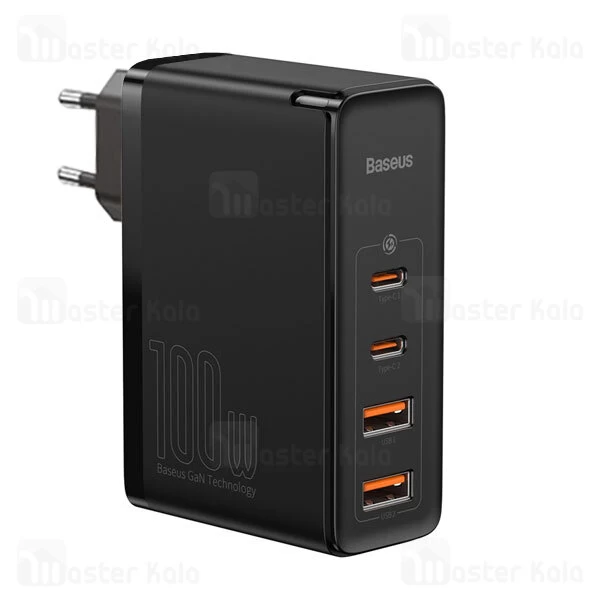 شارژر دیواری فست شارژ Baseus GaN2 Pro Quick Charger 2C+2U CCGAN2P-L01 QC4 PD توان 100 وات همراه کابل