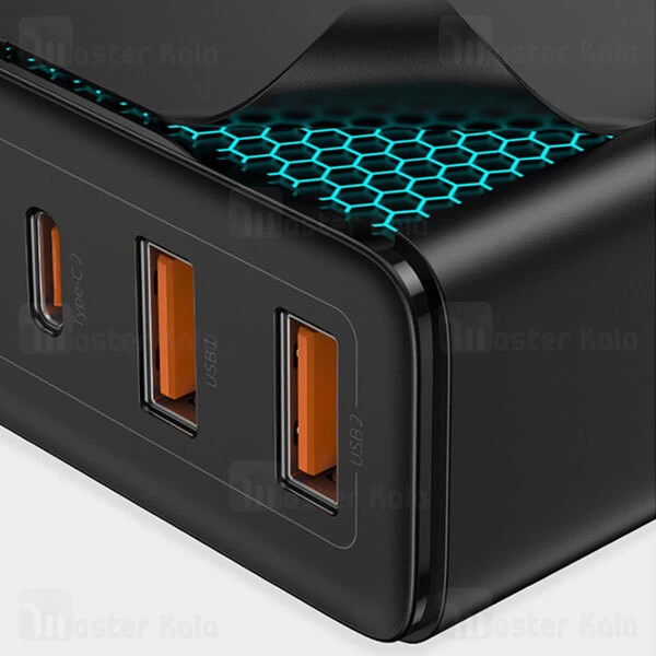 شارژر دیواری فست شارژ Baseus GaN2 Pro Quick Charger 2C+2U CCGAN2P-L01 QC4 PD توان 100 وات همراه کابل