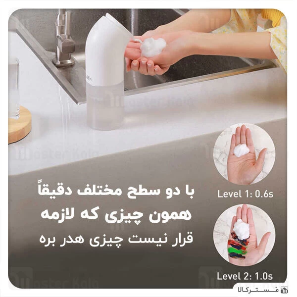 پمپ فوم مایع دستشویی بیسوس Baseus Minipeng hand Washing Machine ACXSJ-A02 دارای چشمی