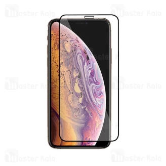 محافظ صفحه شیشه ای تمام صفحه تمام چسب آیفون Apple iPhone XS Max 10D Glass