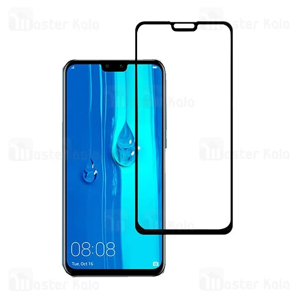 محافظ صفحه شیشه ای تمام صفحه و تمام چسب هواوی Huawei Y9 2019 / Honor 8X 6D