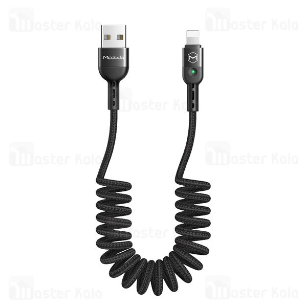 کابل لایتنینگ Mcdodo CA-6410 Omega Series QC4.0 Lightning 2A 1.8m Data Coiled Cable
