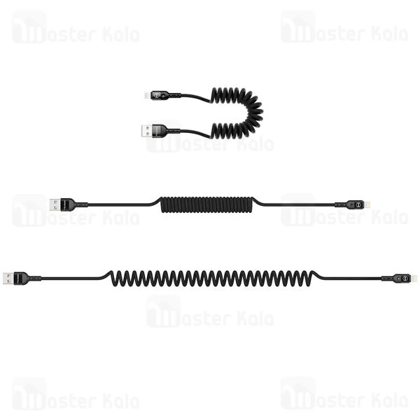 کابل لایتنینگ Mcdodo CA-6410 Omega Series QC4.0 Lightning 2A 1.8m Data Coiled Cable