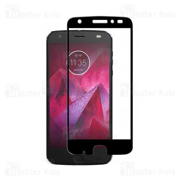 محافظ صفحه شیشه ای تمام صفحه دور چسب موتورولا Motorola Moto Z2 Force