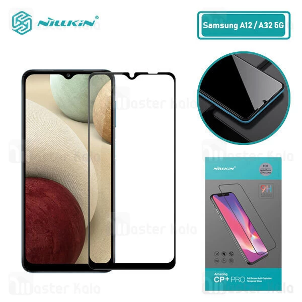 محافظ صفحه نمایش شیشه ای تمام صفحه تمام چسب نیلکین سامسونگ Samsung Galaxy A12 / A32 5G Nillkin CP+ Pro