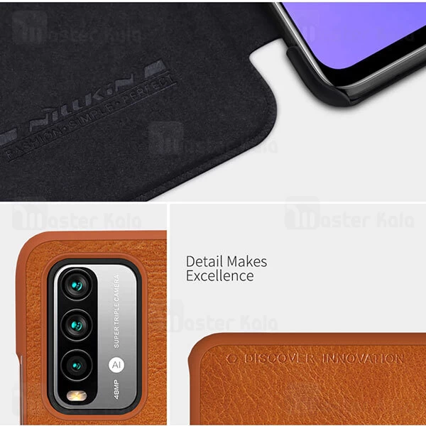 کیف چرمی Xiaomi Redmi Note 9 4G / Redmi 9 Power / Redmi 9T Nillkin Qin Leather Case