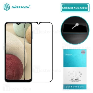 محافظ صفحه شیشه ای دورچسب تمام صفحه نیلکین Samsung Galaxy A12 / A32 5G / M12 Nillkin 3D CP+ Max