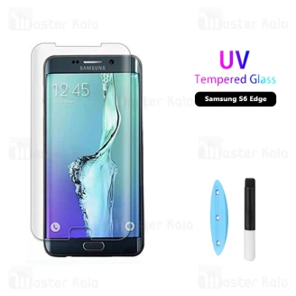 محافظ صفحه شیشه ای تمام صفحه و خمیده یو وی سامسونگ Samsung Galaxy S6 Edge UV Nano Glass