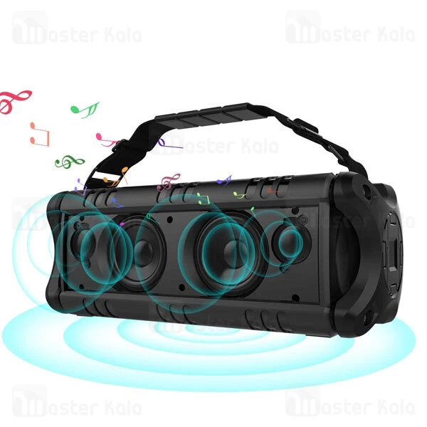 اسپیکر بلوتوث دبلیو کینگ W-King D8 Portable Bluetooth Speaker توان 50 وات فلش خور به همراه ریموت