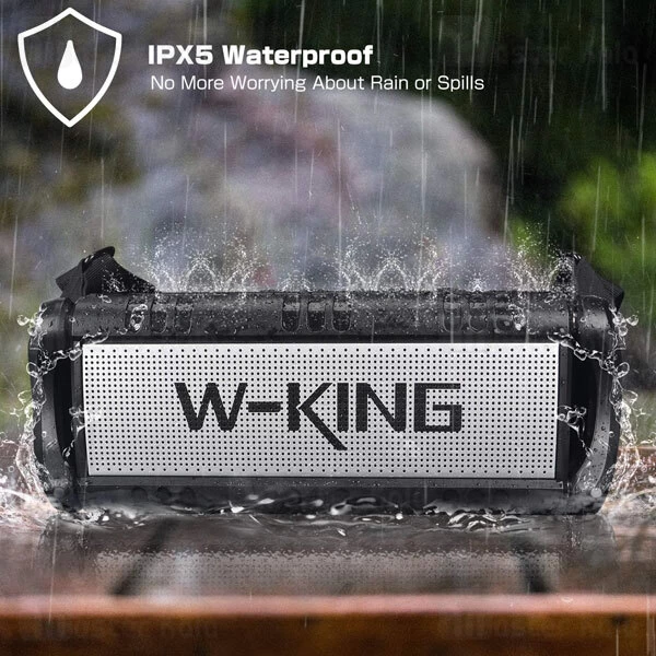 اسپیکر بلوتوث دبلیو کینگ W-King D8 Portable Bluetooth Speaker توان 50 وات فلش خور به همراه ریموت