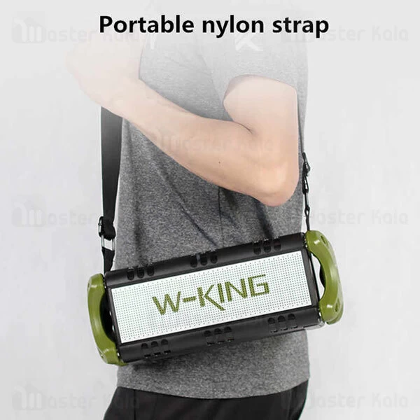 اسپیکر بلوتوث دبلیو کینگ W-King D8 Portable Bluetooth Speaker توان 50 وات فلش خور به همراه ریموت