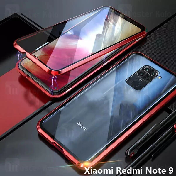 قاب مگنتی 360 درجه Xiaomi Redmi Note 9 / 10X 4G Magnetic 2 in 1 Case دارای گلس صفحه