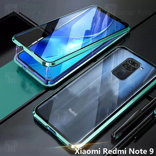 قاب مگنتی 360 درجه Xiaomi Redmi Note 9 / 10X 4G Magnetic 2 in 1 Case دارای گلس صفحه