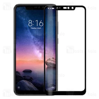 محافظ صفحه شیشه ای تمام صفحه تمام چسب شیائومی Xiaomi Redmi Note 6 Pro 6D