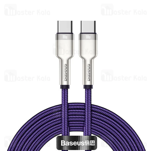 کابل تایپ سی Baseus Cafule Series Metal CATJK-D01 QC3.0 PD Type C to Type C Charging 2m 100W Data Cable