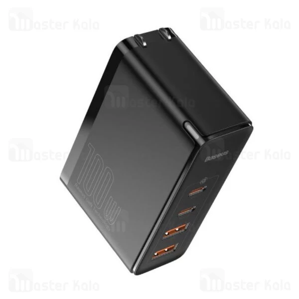 شارژر دیواری فست شارژ Baseus GaN2 Pro Quick Charger 2C+2U CCGAN2P-L01 QC4 PD توان 100 وات همراه کابل